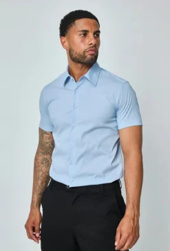 Chemise classique uni à manches courtes