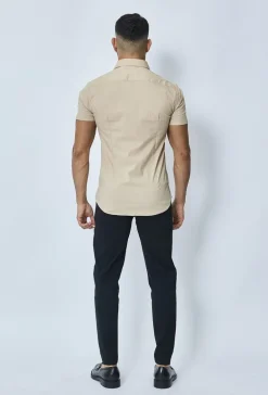 Chemise classique uni à manches courtes