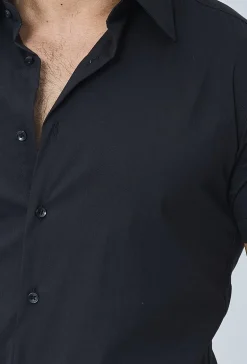 Chemise classique uni à manches courtes