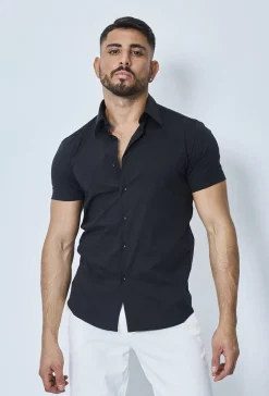 Chemise classique uni à manches courtes