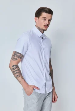 Chemise classique unie à manches courtes