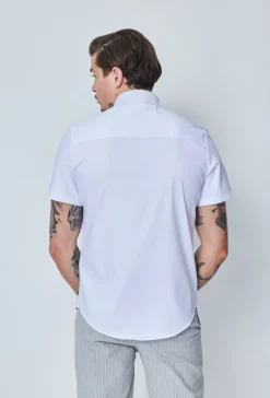 Chemise classique unie à manches courtes