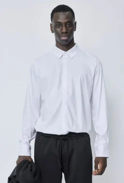 Chemise classique unie à manches longues