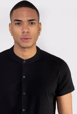 Chemise col mao manches courtes