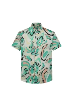 Chemise décontractée à imprimé abstrait