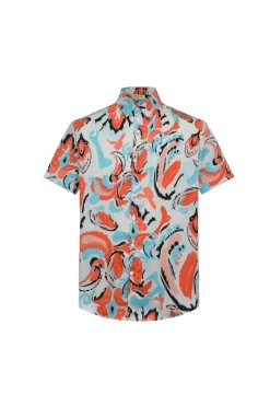 Chemise décontractée à imprimé abstrait