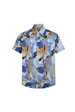 Chemise décontractée à imprimé abstrait