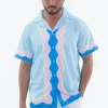 Chemise décontractée à motif ondulé