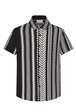 Chemise décontractée à motifs géométriques