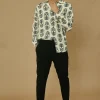 Chemise décontractée à motifs tête de mort
