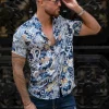 Chemise décontractée à motifs fleuri