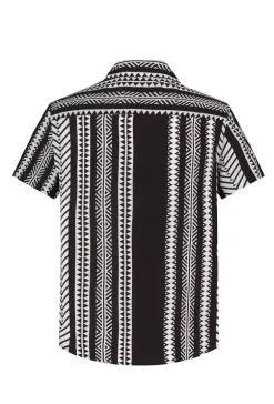 Chemise décontractée à motifs géométriques