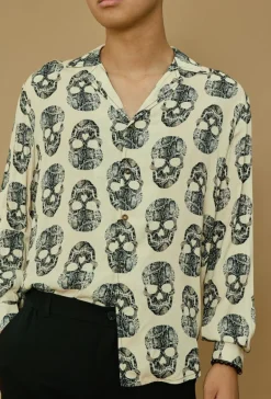 Chemise décontractée à motifs tête de mort