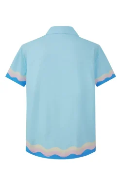 Chemise décontractée à motif ondulé