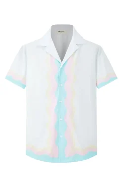 Chemise décontractée à motif ondulé