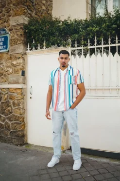Chemise décontractée à rayure