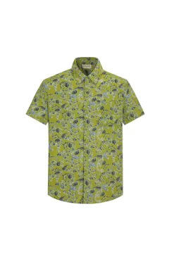 Chemise décontractée fleuri à poche