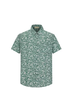 Chemise décontractée fleuri à poche