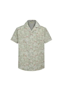 Chemise décontractée lin à imprimé cachemire