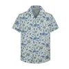 Chemise décontractée lin à imprimé cachemire