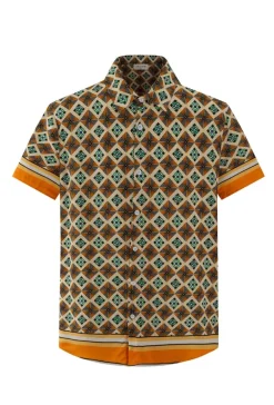 Chemise de loisir à imprimé mosaïque