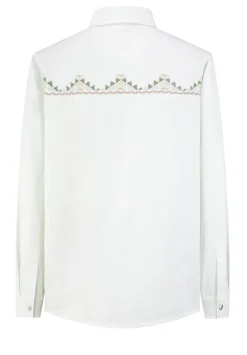 Chemise droite à motifs géométriques