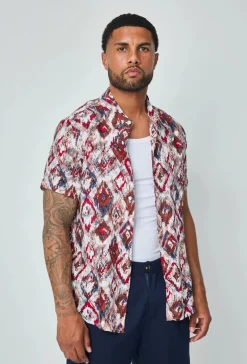 Chemise d'été à imprimé asbstrait