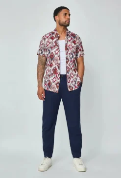 Chemise d'été à imprimé asbstrait