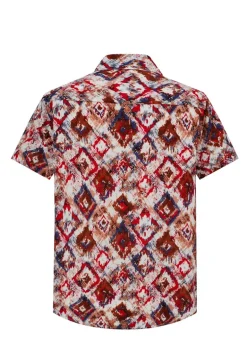Chemise d'été à imprimé asbstrait