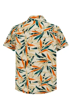 Chemise détente à imprimé feuillage