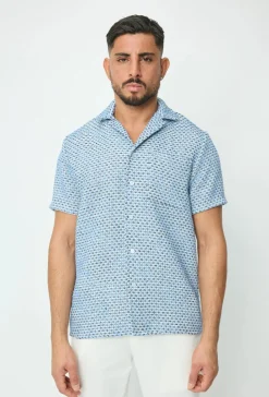 Chemise effet broderie avec des motifs carreaux