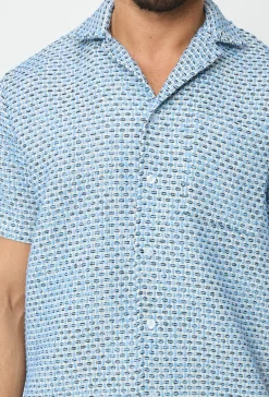 Chemise effet broderie avec des motifs carreaux