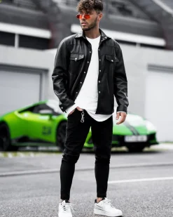 Chemise en simili cuir