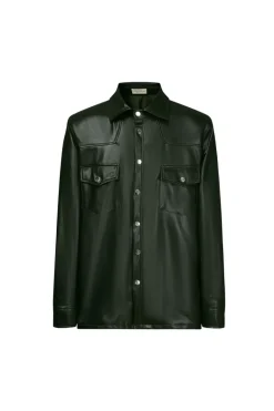 Chemise en simili cuir
