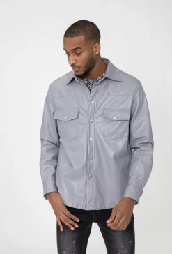 Chemise en simili cuir