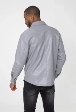 Chemise en simili cuir