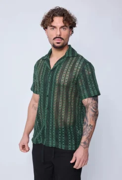 Chemise en tricot transparent