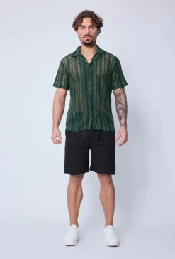Chemise en tricot transparent