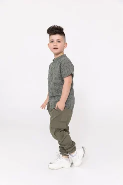 Chemise enfant manches courtes à motifs écriture