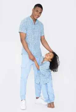 Chemise enfant manches courtes à motifs écriture