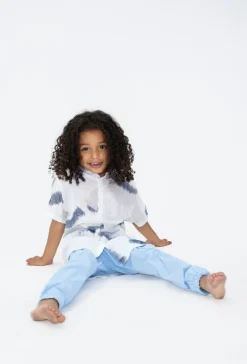 Chemise enfant manches courtes à motifs peinture