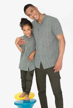 Chemise enfant manches courtes à motifs écriture