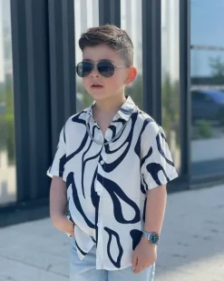 Chemise enfant motifs animalier