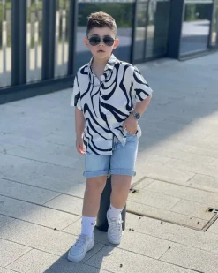 Chemise enfant motifs animalier