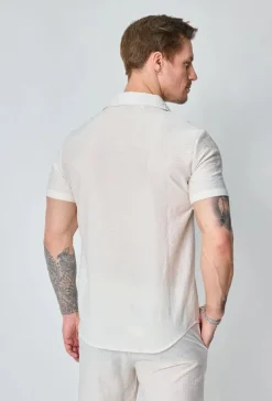 Chemise fine manches courtes unie