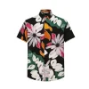 Chemise fleurie à manches courtes