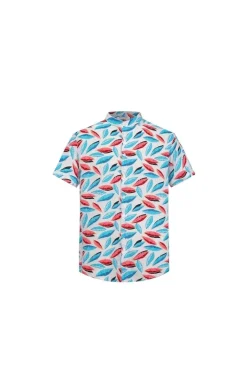 Chemise fleurie à manches courtes