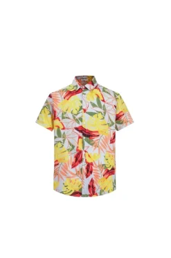 Chemise fleurie à manches courtes