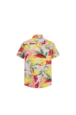 Chemise fleurie à manches courtes