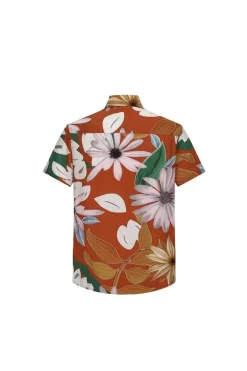 Chemise fleurie à manches courtes